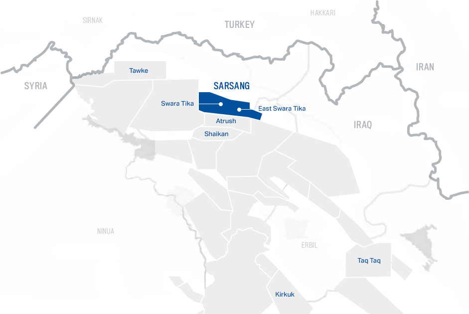 Sarsang Block in the Kurdistan Region of Iraq
